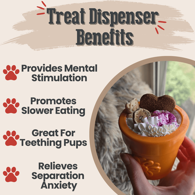 Farm To Pet Dog Treat Dispensers Treat Dispenser Misty Rose Brown Football,Black Skull,Blue Ice Cream,Glow-In-The-Dark Ball,Glow-In-The-Dark Bone,Orange Flower Pot