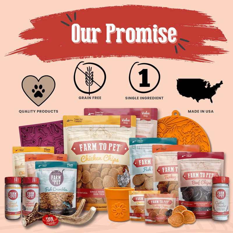 Farm To Pet Live Like Roo Turkey Chips for Dogs | Dog Treats That Give Back Chip Bisque Single Pack ($2 Donation),Six Pack ($15 Donation!)