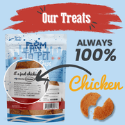 Farm To Pet Chicago Chicken Chips for Dogs | Dog Treats To Celebrate Our Hometown Chip Light Blue