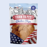 Farm To Pet Americana Chicken Chips for Dogs | Celebrate with USA-made Dog Treats Chip Light Gray Standard 4oz