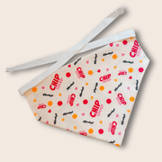 Farm To Pet Tie-on Dog Bandana | Adjustable String-tie Bandana for Dogs and Cats Bandana Misty Rose Chip Lover Dog Bandana / Medium,Chip Lover Dog Bandana / Large,Chip Lover Dog Bandana / Extra Large