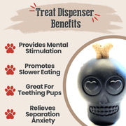 Farm To Pet Dog Treat Dispensers Treat Dispenser Misty Rose Brown Football,Black Skull,Blue Ice Cream,Glow-In-The-Dark Ball,Glow-In-The-Dark Bone,Orange Flower Pot