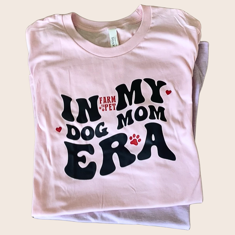 Farm To Pet "Dog Mom Era" T-shirt | Paw-fect Gift for Dog Moms T-Shirt Lavender Pink / S,Pink / M,Pink / L,Pink / XL,Pink / 2XL