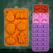 Farm To Pet Pet Treat Molds Mold Dark Slate Gray Orange Halloween,Pink Paws,Purple Bones,Red Holiday