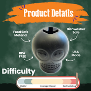 Farm To Pet Dog Treat Dispensers Treat Dispenser Dark Slate Gray Black Skull,Glow-In-The-Dark Bone,Brown Football,Blue Ice Cream,Glow-In-The-Dark Ball,Orange Flower Pot