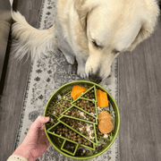 Farm To Pet Slow Feeder Dog Bowls Dog Bowl Dim Gray Red Santa,Green Holiday Tree,Yellow Honeycomb,Blue Wave