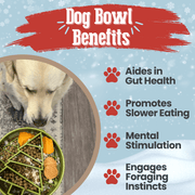Farm To Pet Slow Feeder Dog Bowls Dog Bowl Light Steel Blue Red Santa,Green Holiday Tree,Yellow Honeycomb,Blue Wave
