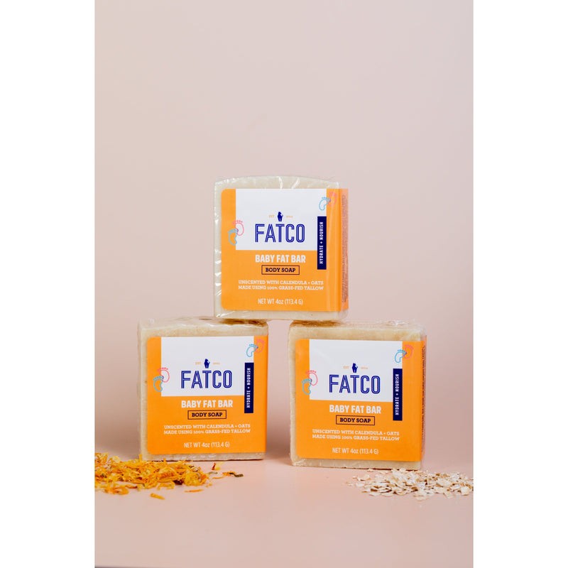 FATCO Skincare Products Baby Fat Bar, 4 Oz Light Gray