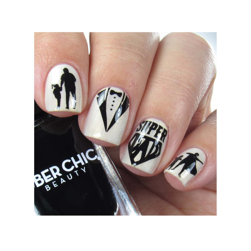UberChic Beauty Father's Day Stamping Plate Rosy Brown