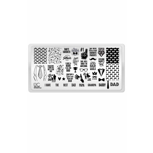 UberChic Beauty Father's Day Stamping Plate Black