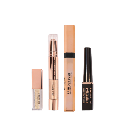 Profusion Cosmetics Crimson Festive Eyes – Complete 4-Piece Eye Set Eye Black