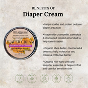 MION Artisan Soap Co. Diaper Cream | With Zinc and Lavender Essential Oil Light Gray