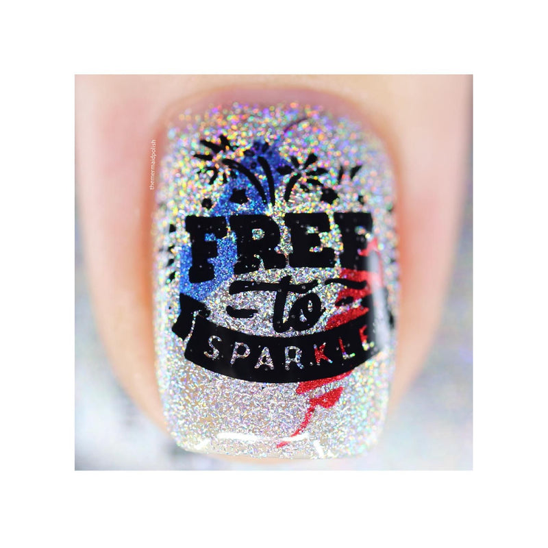 UberChic Beauty Fourth of July-02 Stamping Plate Light Gray