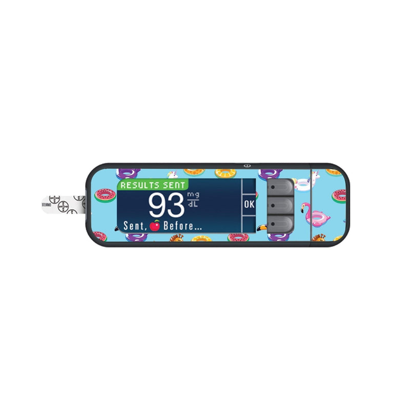 Peelz Floaties Sticker for Bayer Contour Next Glucometer Peelz/Stickers White Smoke