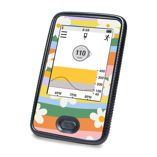 Peelz Floral Swirls DEXCOM G6 Touchscreen Receiver Peelz/Stickers White Smoke