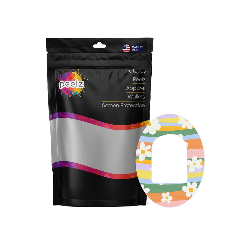 Peelz Floral Swirls Pod Patch Tape - Pump Peelz Patch Medical Tape White Smoke 12-Pack (Set of 12 Patches),1-Single (One Patch)