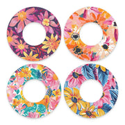 Peelz Floral Variety Freestyle Libre 2 Patch Tape - Pump Peelz Patch Medical Tape White Smoke 12-Pack Libre 2 (Set of 12 Patches),4-Pack Libre 2 (Set of 4 Patches)