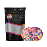 Peelz Floral Variety Freestyle Libre 2 Patch Tape - Pump Peelz Patch Medical Tape White Smoke 12-Pack Libre 2 (Set of 12 Patches),4-Pack Libre 2 (Set of 4 Patches)