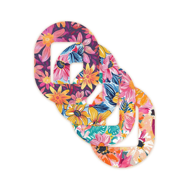 Peelz Floral Variety Tandem Mobi Patch Tape - Pump Peelz Patch Medical Tape White Smoke 12-Pack (Set of 12 Patches),4-Pack (Set of 4 Patches)