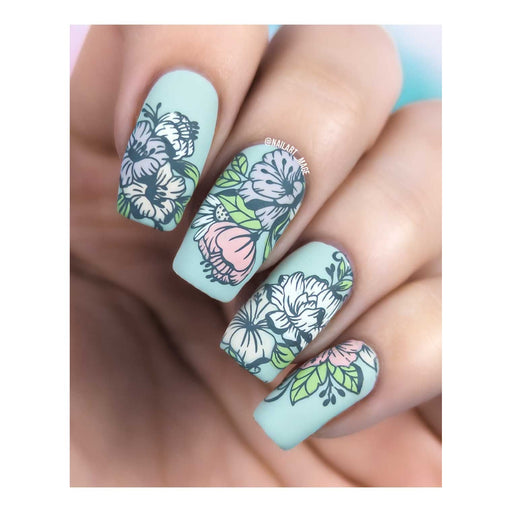 UberChic Beauty Flourishing Paradise Stamping Plate Gray