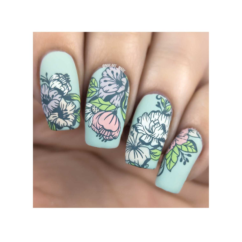 UberChic Beauty Flourishing Paradise Stamping Plate Rosy Brown