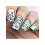 UberChic Beauty Flourishing Paradise Stamping Plate Gray
