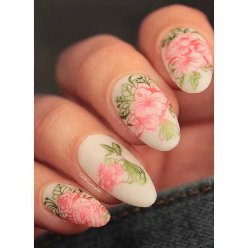 UberChic Beauty Flourishing Paradise Stamping Plate Rosy Brown
