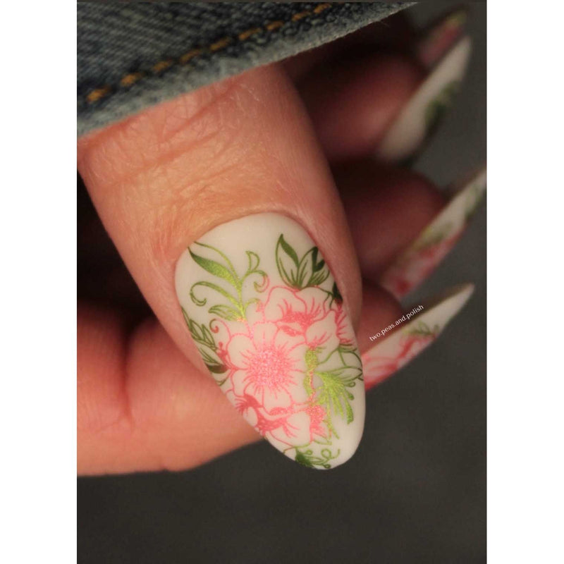 UberChic Beauty Flourishing Paradise Stamping Plate Dark Salmon