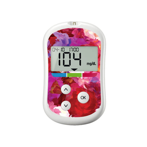 Peelz Flower Bouquet for OneTouch Verio Flex Glucometer Peelz/Stickers White Smoke