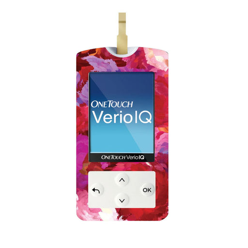 Peelz Flower Bouquet for OneTouch Verio IQ Glucometer Peelz/Stickers White Smoke