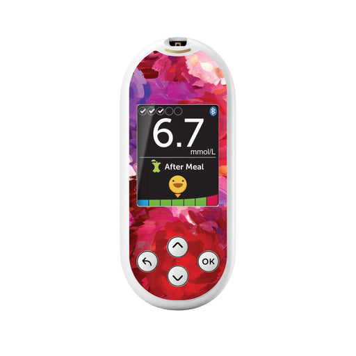 Peelz Flower Bouquet for OneTouch Verio Reflect Glucometer Peelz/Stickers White Smoke