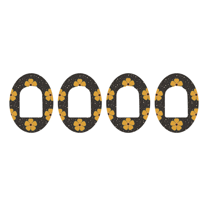 Peelz Flower Power Pod Patch Tape - Pump Peelz Patch Medical Tape White Smoke 4-Pack Omnipod Tape
