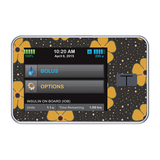Peelz Flower Power Sticker for Tandem t:slim Peelz/Stickers Dark Slate Gray