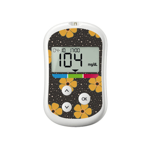 Peelz Flower Power for OneTouch Verio Flex Glucometer Peelz/Stickers White Smoke