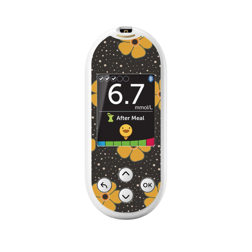 Peelz Flower Power for OneTouch Verio Reflect Glucometer Peelz/Stickers White Smoke