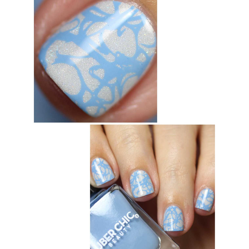UberChic Beauty Fluid Movement - Liquid Textures Stamping Plate Gray