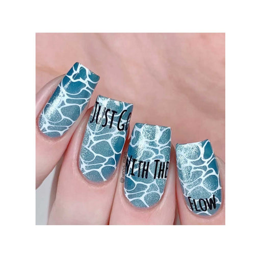 UberChic Beauty Fluid Movement - Liquid Textures Stamping Plate Dark Gray