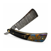 Shave Essentials Damascus Steel Straight Razor Razors & Razor Blades White Smoke Prism Edge