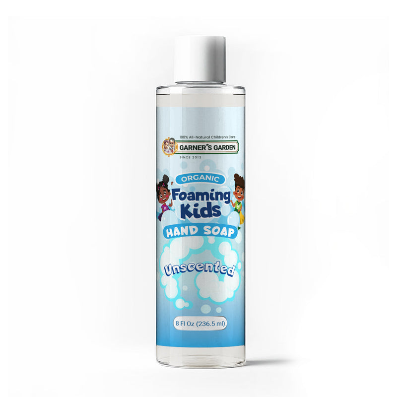 Garner's Garden Foaming Kids Hand Soap Baby Care White Smoke Unscented Kids Hand Soap 8oz refill (Foamer NOT included)