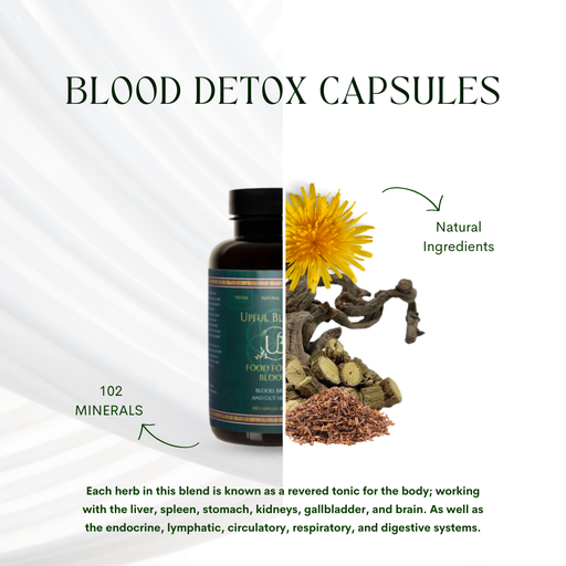 Upful Blends Food for the Blood®+ Capsules - Daily Health Capsules White Smoke 100 Capsules