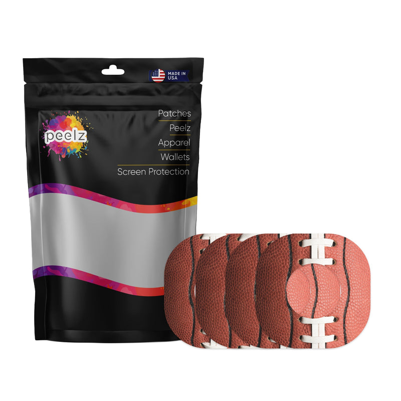 Peelz Football Dexcom G7 and Stelo Patch Tape - Pump Peelz Patch Medical Tape White Smoke 4-Pack (Set of 4 Patches)