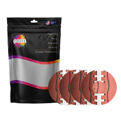 Peelz Football Patch Tape Designed for the FreeStyle Libre 3 Plus & Lingo Patch Medical Tape White Smoke 4-Pack (Set of 4 Patches)