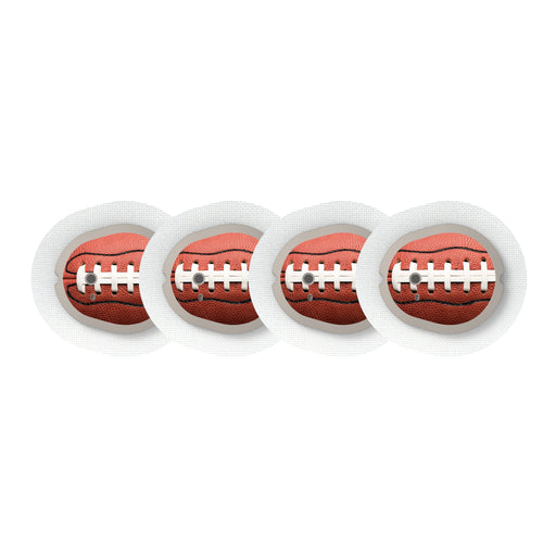 Peelz Football Sticker Designed for the DEXCOM G7 and Stelo Transmitter Peelz/Stickers White Smoke 4-pack (Set of 4 Stickers)