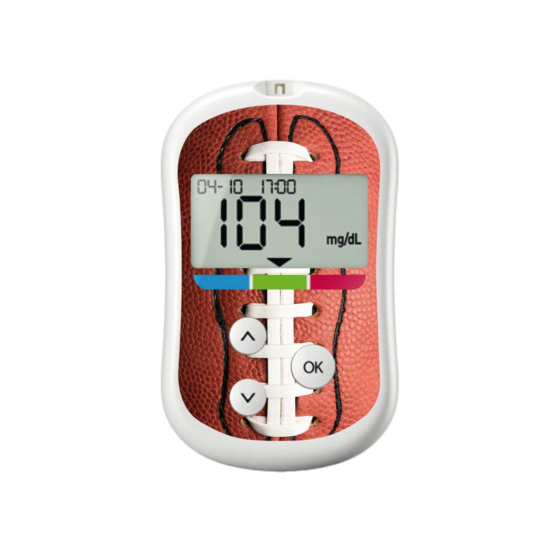 Peelz Football for OneTouch Verio Flex Glucometer Peelz/Stickers White Smoke