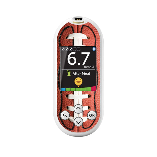Peelz Football for OneTouch Verio Reflect Glucometer Peelz/Stickers White Smoke