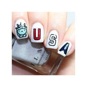 UberChic Beauty Fourth of July Kawaii Stamping Plate Light Gray
