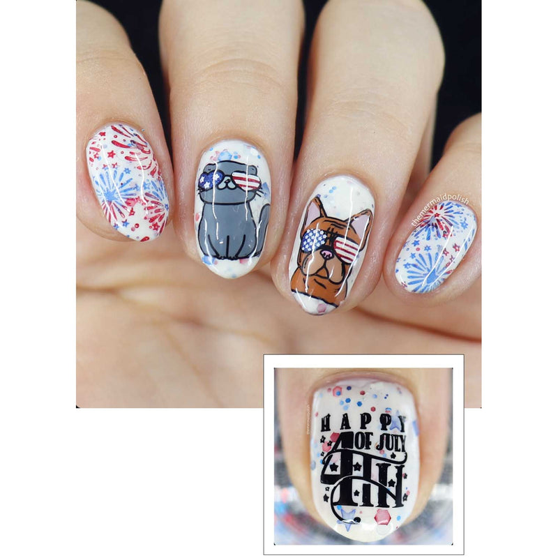 UberChic Beauty Fourth of July-03 Stamping Plate Tan