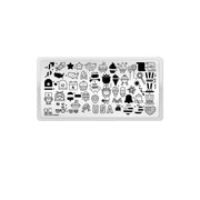 UberChic Beauty Fourth of July Kawaii Stamping Plate Black