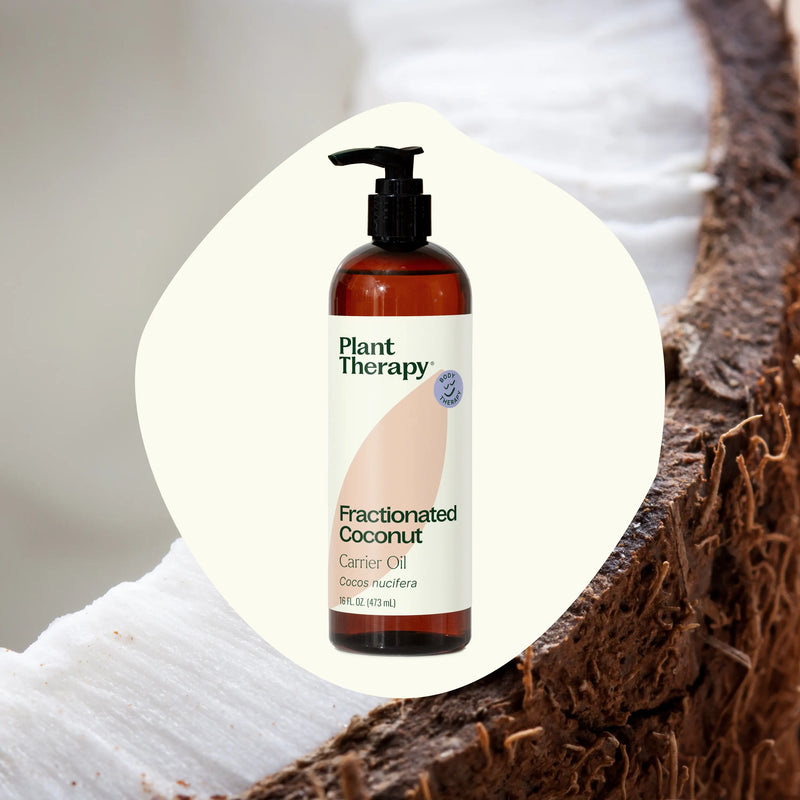 Plant Therapy Fractionated Coconut Carrier Oil Body Care Seashell 2 oz,4 oz,16 oz