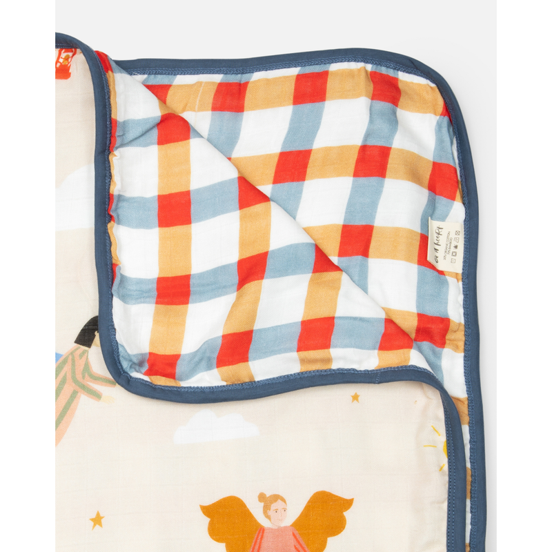 Be A Heart Guardian Angels Deluxe Muslin Baby Blanket Quilt Swaddling & Receiving Blankets Misty Rose